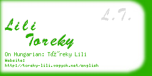 lili toreky business card